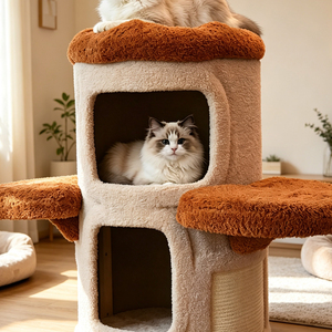 Modern Luxury Multi <b>Level</b> Large Wood Branch Cat Tree Tower With Sisal Scratching <b>Post</b> Indoor Cat Condo Pet House - Product Image 3