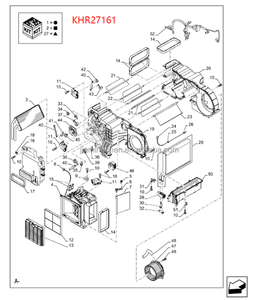 Repuestos Originales para Excavadora, Aire Acondicionado KHR27161 KHR27241 para la Serie CXC CX130C CX210C CX220C CX240C CX360C CX470C - Product Image 6