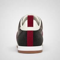 Baskets rétro en cuir suédé pour femmes, chaussures décontractées vintage à lacets contrastés et semelle plate