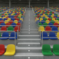 Gradins télescopiques rétractables pour stades intérieurs, sièges de stade imperméables et durables pour terrains de basketball