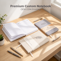 Carnet de notes de qualité supérieure avec impression de logo personnalisé, couverture en tissu, couverture rigide, vente en gros pour cadeau promotionnel d'entreprise