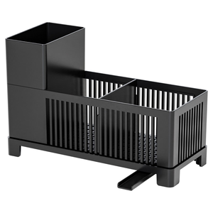 Panier de rangement noir pour évier, plateau organisateur de comptoir à bords incurvés, support de rangement pour savon à vaisselle, cuisine et salle de bain - Product Image 3