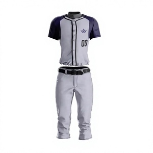 Uniforme de baseball personnalisé pour hommes avec impression de numéro et de logo, pantalon en jersey léger, vêtements de sport respirants en polyester - Product Image 1
