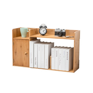 Bamboo <b>Desktop</b> Bookshelf 2 Tier Storage Rack Office Organizer Simple Wooden <b>Shelf</b> for Books and Decor - Product Image 5