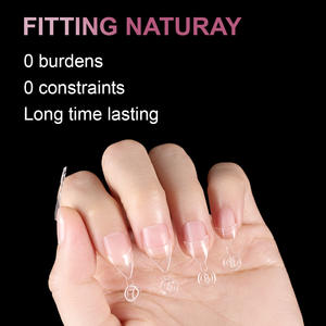 Ongles carrés effilés en acrylique à couverture complète, faux ongles à presser pour le bricolage et les professionnels de salon - Product Image 5