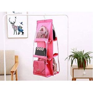Nuevo Organizador de Bolsos Colgante para Armario, Organizador de Bolsos con 6 Bolsillos de PVC, Organizador de Bolsos Colgante - Product Image 6