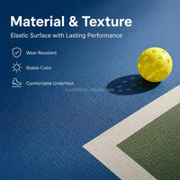 Revêtement acrylique écologique, épaisseur 3 mm, couleur personnalisée, antidérapant, résistant à l'usure, pickleball en gros
