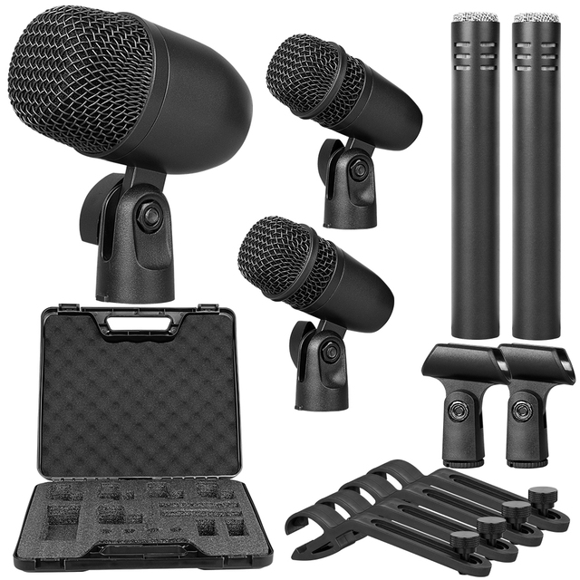 GM5 Hot Selling 5 Pcs Kit Musical Instrument Mic Drum Microphone Set Professional for Stage Show
