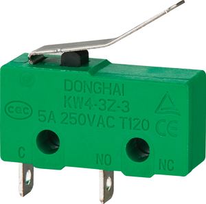 SPST-NO mạch 2000 cái/CTN màu xanh lá cây chất lượng cao New nhựa kim loại 10A 250 VAC kw4 Micro chuyển đổi loạt IP40 100000 chu kỳ cuộc sống - Product Image 1