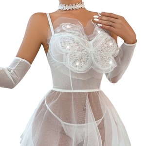 ชุดชั้นในสุดเซ็กซี่ของผู้หญิงเซตชุดชั้นในลายเลื่อมสุดสนุกมีมุมมองแบบตาข่ายชุดชุดชั้นในสายหนังสไตล์ยุโรปและอเมริกา - Product Image 6