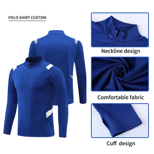 Football Jersey Club Men's Long Sleeves Comfortable Breathable Soccer <b>Jacket</b> and Pants Football Soccer Tracksuit - Product Image 5