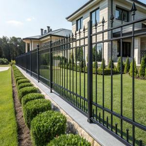 Paneles de valla de acero de alta calidad, valla de hierro de <span class=keywords><strong>Metal</strong></span> negro, valla de edificios de jardín al aire libre - Product Image 5