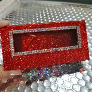थोक कस्टम स्फटिक बरौनी बॉक्स नई डिजाइन त्योहार Bling Bling पार्टी बरौनी पैकेजिंग बॉक्स - Product Image 6
