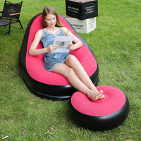 Canapé gonflable moderne auto-gonflant et pliable en PVC pour enfants - Chaise combinée multifonctionnelle pour extérieur, salon et cinéma