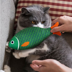 Interaktif simülasyon Goldfish yavru Pillowfish oyuncak Catnip-Infused çiğnemek Bite peluş kediler köpekler için malzemeleri kedi eğlence - Product Image 3