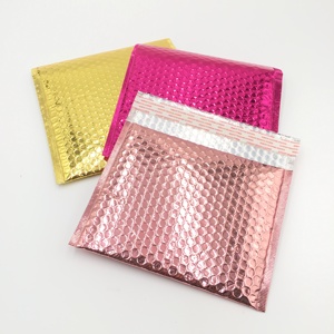 Sac à bulles <span class=keywords><strong>rose</strong></span> écologique, en polyester, personnalisé, taille 6x9, 50 pièces - Product Image 3