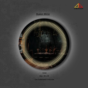 Miroir à illusion au design moderne sans cadre avec effet de profondeur optique pour un look décoratif élégant et contemporain - Product Image 5