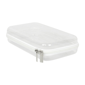 Có Khóa Kéo Trường Hợp Trong Suốt Rõ Ràng Cứng Nhựa Xách Tay Đôi Dây Kéo Pouch Stackable Bền PVC Du Lịch Tổ Chức Mỹ Phẩm - Product Image 3