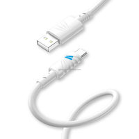 Cable USB a Tipo C de Carga Súper Rápida con Luz LED, Transferencia de Datos de Silicona TPE Suave para Teléfonos Android Samsung, Xiaomi, Huawei