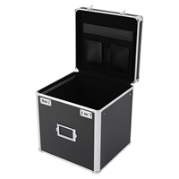 Boîte de rangement pour disques en aluminium pour jusqu'à 50+ albums de 12 pouces, caisse à disques, étui pour LP, étui de transport, boîte à outils