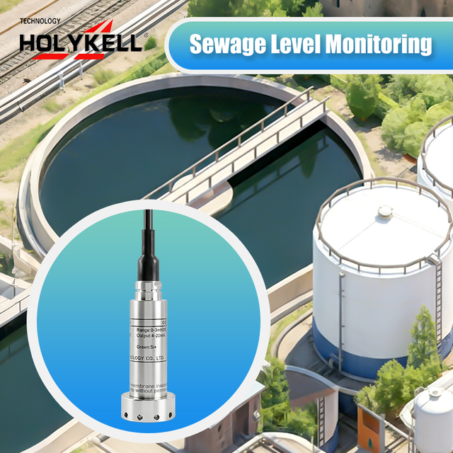 Wastewater Monitoring Systems HPT605 Submersible 4-20mA Sewage tank Level Sensor