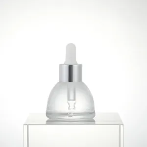 Custom cosmetic packaging 30ml Tear Shaped Dropper Bottle Glass Cube Dropper Bottles for Face Oil