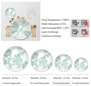 ชุดถ้วยชามพอร์ซเลนสำหรับรับประทานอาหารเครื่องเคลือบดินเผาชุดจานชามเซรามิกดีไซน์หรูหราสินค้าใหม่ - Product Image 6