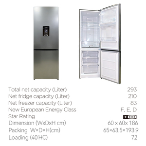 Réfrigérateur électrique domestique à <span class=keywords><strong>2</strong></span> <span class=keywords><strong>portes</strong></span>, refroidi par air, en plastique, avec distributeur d'eau, compresseur, nouveau modèle américain - Product Image 2