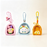 Sac à poupée en PVC fait main, tendance et personnalisé, étanche, transparent, pour présentation de jouets en peluche, porte-clés, breloque, pochette Ita transparente avec fermeture éclair