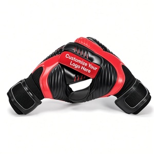 Gants de gardien de but en maille respirante noire avec sangle de poignet réglable pour un usage unisexe - Product Image 1