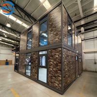 Maison conteneur duplex préfabriquée moderne de petite taille WinFair Colombie, prix pour une installation rapide / Certifiée CE
