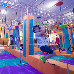 Terrain de jeu intérieur commercial pour enfants personnalisé Parc <span class=keywords><strong>Ninja</strong></span> Course <span class=keywords><strong>Ninja</strong></span> Road Adventure Expansion Équipement d'amusement à vendre - Product Image 4