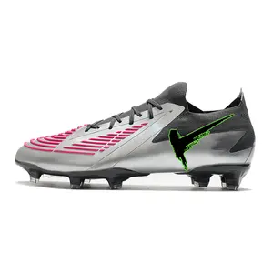 Мужские классические футбольные ботинки, низкие ботинки со шнуровкой, футбольная обувь Predator Mania 22 FG, серебристо-розовый