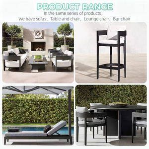 أفضل مبيعات طقم أريكة فاخرة للخارج، أثاث حدائق للفنادق، قماش مقاوم للماء، نموذج أثاث حديث من الألومنيوم للفناء - Product Image 6