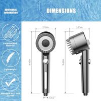 Interrupteur marche/arrêt haute pression pommeau de douche filtré à main plusieurs Modes de pulvérisation accessoire de robinet de salle de bain bain en eau dure