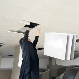 Plafonds suspendus acoustiques décoratifs en aluminium perforé pour hôpital, <span class=keywords><strong>60</strong></span> x <span class=keywords><strong>60</strong></span> cm - Product Image 1