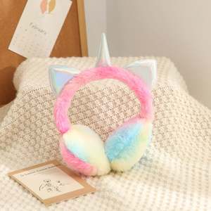 Vente en gros de <span class=keywords><strong>cache</strong></span>-oreilles chauffants à paillettes colorées <span class=keywords><strong>licorne</strong></span> mignon d'hiver <span class=keywords><strong>cache</strong></span>-oreilles de Noël pour enfants arc-en-ciel - Product Image 4