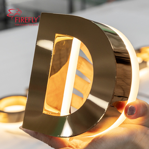 <span class=keywords><strong>Letras</strong></span> Retroiluminadas de Acero Inoxidable con Espejo Electrochapado Personalizadas, Letrero LED para Tienda, Letrero de Lujo con <span class=keywords><strong>Letras</strong></span> en Relieve para Fachada de Tienda - Product Image 6