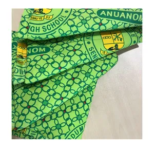 100% Polyester Cheap African Green And Black Wax Fabric