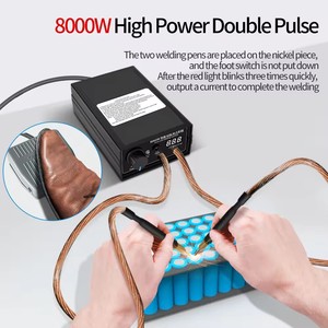 8000W Portable Spot Welding <b>Machine</b> Adjustable Foot <b>Pedal</b> 0.1-0.3mm Welding Range For DIY Lithium Battery Cell Pack Production - Product Image 4
