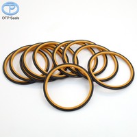 Joints rotatifs combinés en PTFE personnalisés avec joint PI 48x55.5x3.2mm pour arbres, solutions d'étanchéité en polytétrafluoroéthylène (PTFE) et FFKM avec joints toriques