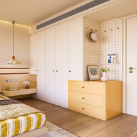 Lit Tatami Moderne en Contreplaqué pour Enfants avec Armoire Intégrée, Rangement Multifonctionnel, Ensemble de Meubles Personnalisés pour Chambre d'Enfant