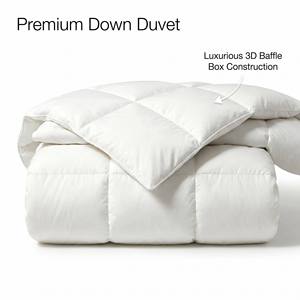 <span class=keywords><strong>Couette</strong></span> toutes saisons 90% duvet <span class=keywords><strong>de</strong></span> <span class=keywords><strong>canard</strong></span>, légère et respirante, avec enveloppe en microfibre douce, blanche - Product Image 2