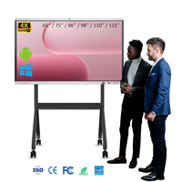 Tableau interactif pour l'enseignement, écran tactile, grand écran de 98 pouces, Android 16 avec système d'exploitation Windows en option, IFPD pour l'école