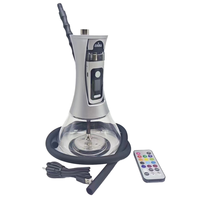 Accessoires de Fumée Chicha Électrique LED Écologique Portable, Bol à Narguilé en Acier Inoxydable, Capsule sans Charbon, Non Toxique