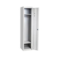 Casier de rangement en acier à porte simple, casier métallique avec serrure à panneau pour entrepôt, lieu de travail, supermarché, mobilier commercial