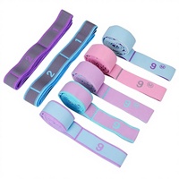 Correa de Yoga con Resistencia Digital, Banda Elástica para Ejercicios de Fitness, 35lbs, 12 Lazos para Pilates