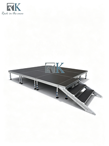 Portable Outdoor Aluminum Stage <b>Platform</b> with Adjustable Legs Easy Assemble and Separate for Concert Shows - Product Image 1