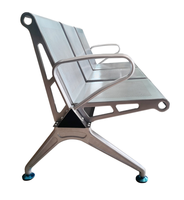 Chaise d'hôpital 3 places Zone d'attente Accoudoirs Chaise d'attente en acier inoxydable Chaise de patient