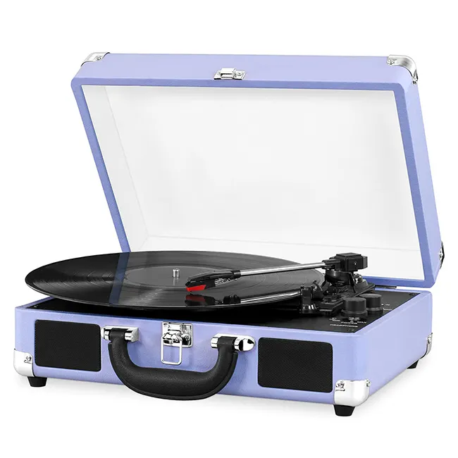 Nisoul gramofone disco vinil personalizado turntable mais gravador e toca-discos